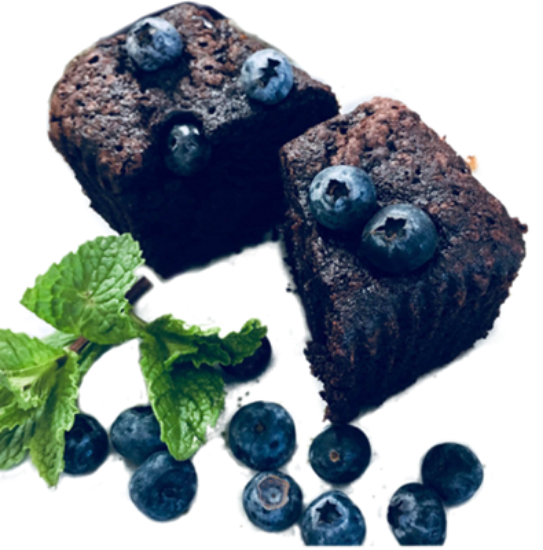 Picture of Patisserie - BLUEBERRY BROWNIE Organic (GF)