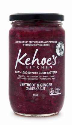 Picture of BEETROOT & GINGER SAUERKRAUT Organic - Kehoe's Kitchen / 410g