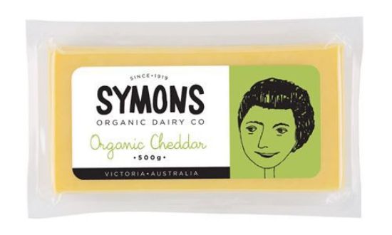 Picture of CHEDDAR CHEESE, ORGANIC - Symons Organic Dairy / 500g