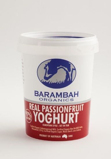 Picture of Barambah Organic PASSIONFRUIT YOGHURT 500ML