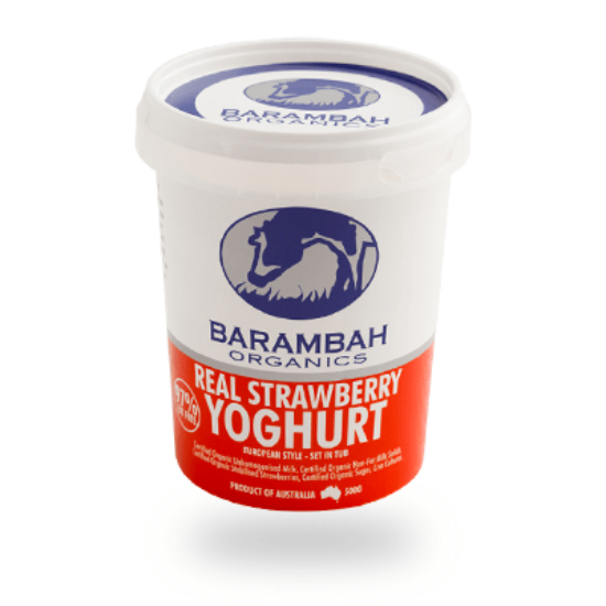 Picture of Barambah Organic STRAWBERRY YOGHURT 500ML