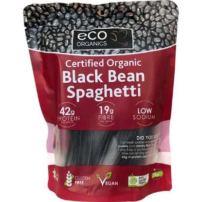 Picture of Eco Organic SPAGHETTI BLACK BEAN Organic Pasta 200g