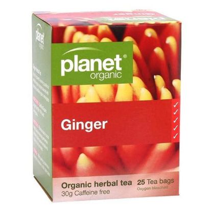 Picture of Planet Organic - GINGER Organic Herbal Tea - 25 Tea Bags