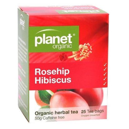 Picture of Planet Organic ROSEHIP HIBISCUS Organic Herbal Tea - 25 Tea Bags