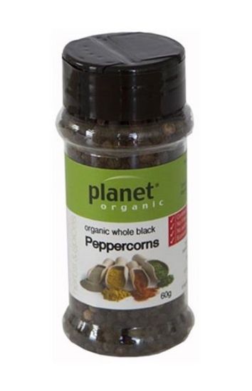 Picture of Planet Organic Spices PEPPERCORNS BLACK WHOLE Organic 50g