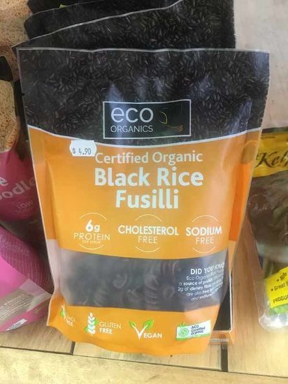 Picture of Eco Organics Black Rice Fusilli Pasta 200g