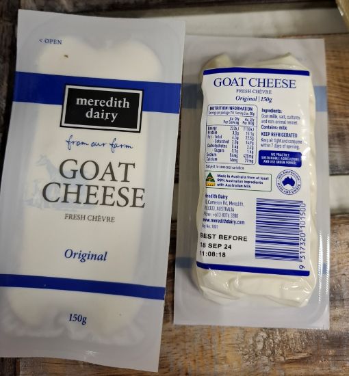 Picture of GOAT CHEESE CHEVRE  - MEREDITH DAIRY / 150g