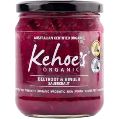 Picture of SAUERKRAUT - KEHOE'S ORGANIC BEETROOT & GINGER / 410g