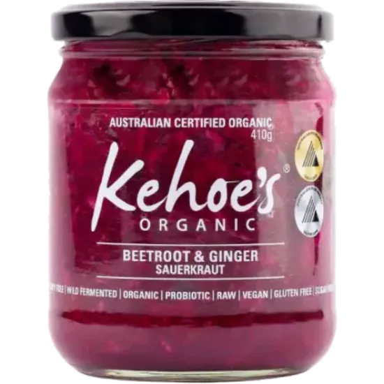 Picture of SAUERKRAUT - KEHOE'S ORGANIC BEETROOT & GINGER / 410g