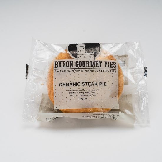 Picture of BYRON PIES ORGANIC STEAK / 220g (frozen)